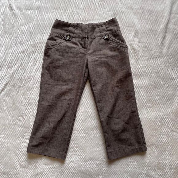 BROWN DRESS CROP PANTS — IZ BYER CALIFORNIA - Picture 2 of 7